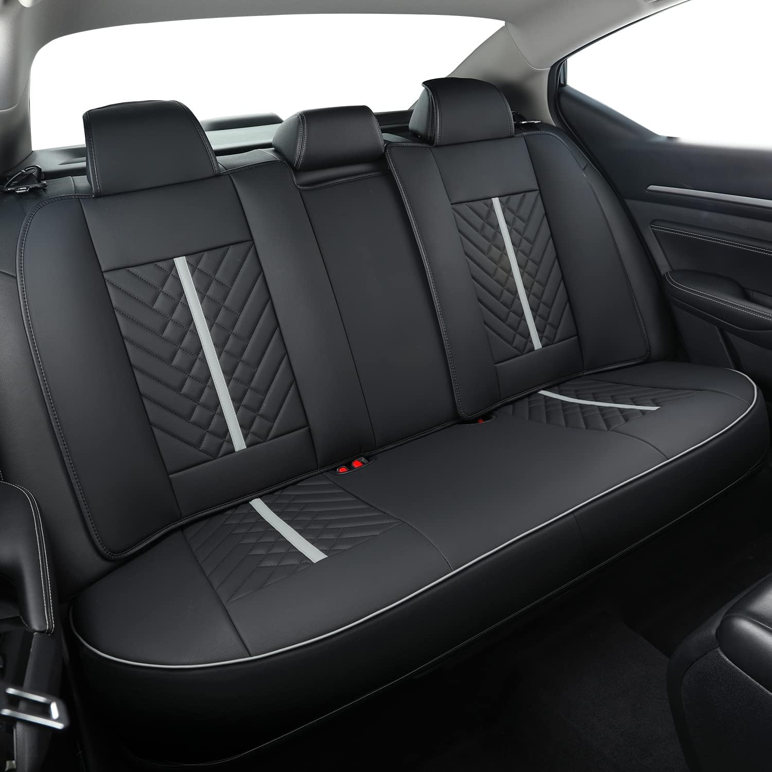 PU Leather Console Armrest Cover For Nissan Altima 2013-2018 - Black With Blue Stitch, Pieliz