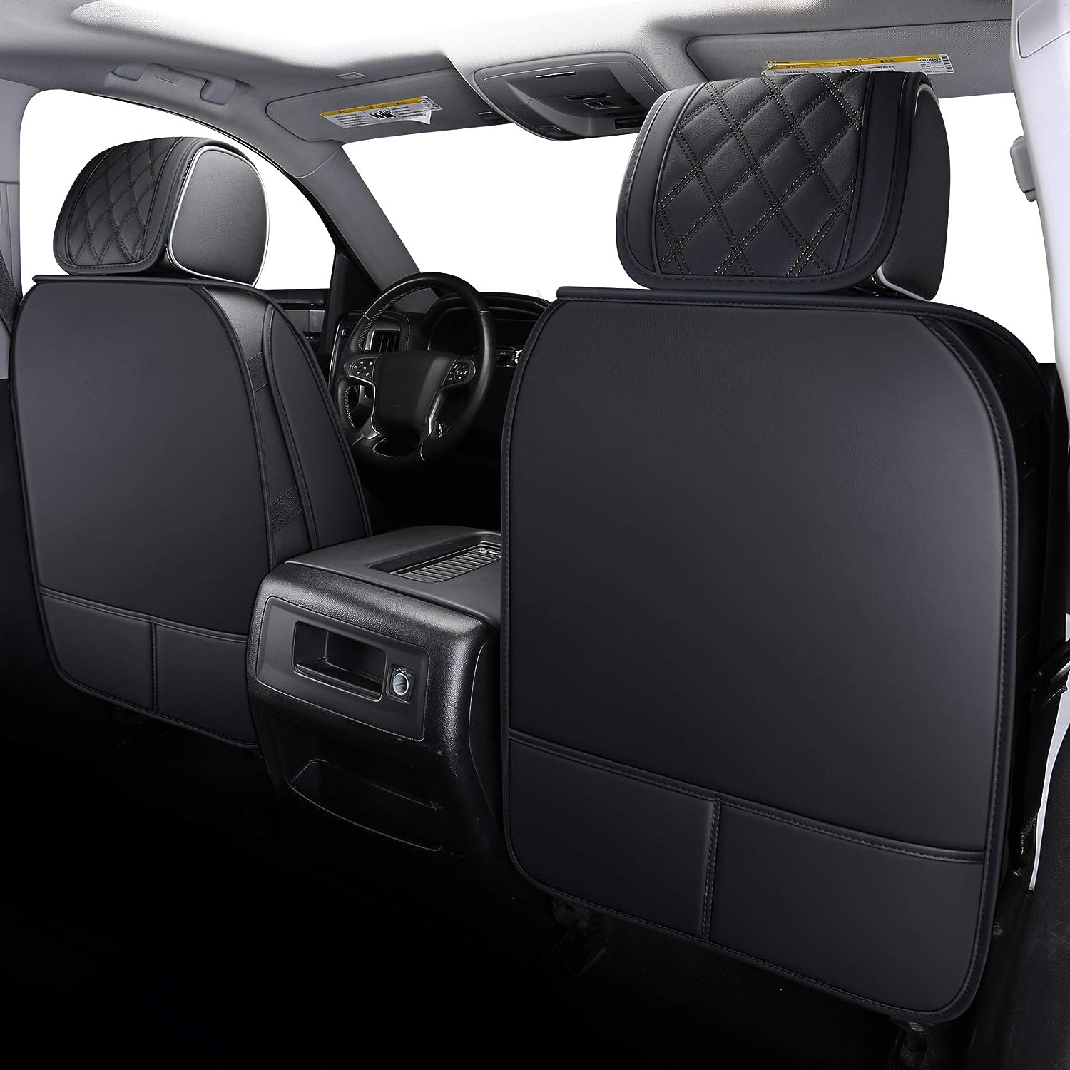 LUCKYMAN CLUB 2007-2025 GMC Sierra Chevy Chevrolet Silverado 1500 2500HD 3500HD Trail Boss Z71 Crew Double Extended Cab Waterproof Leather Truck Pickup Cuchion