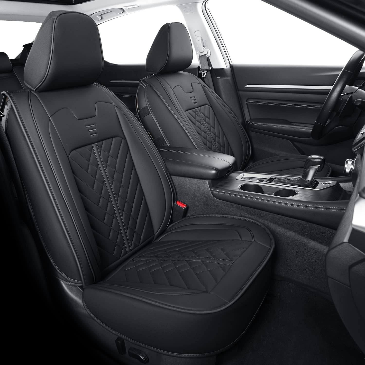 LUCKYMAN CLUB Altima Sidlokovriloj, taŭgaj por 2013-2023 Nissan Altima S SR SV SL Platena Sedan kun Akvo Prova Faŭsa Ledo 