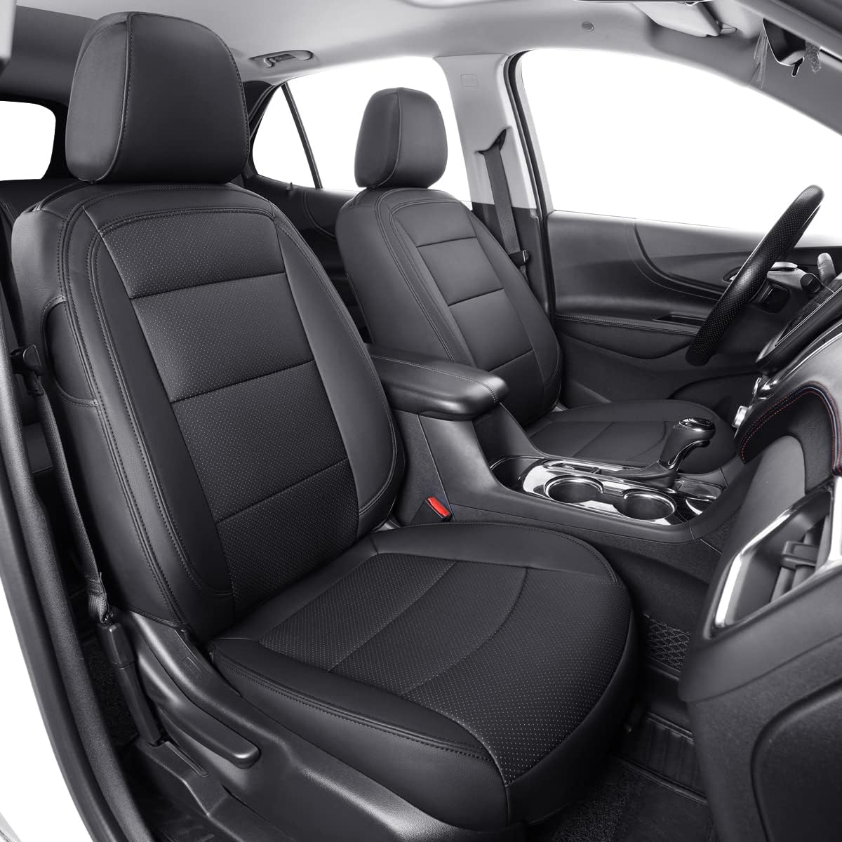 LUCKYMAN CLUB Custom Compatible with the Chevy Equinox Seat Covers 2018-2025 with Faux Leather