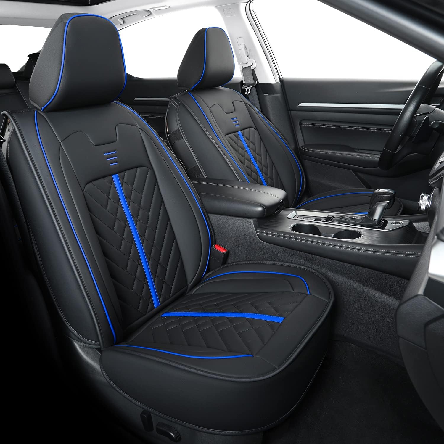 LUCKYMAN CLUB Altima Sidlokovriloj, taŭgaj por 2013-2023 Nissan Altima S SR SV SL Platena Sedan kun Akvo Prova Faŭsa Ledo 