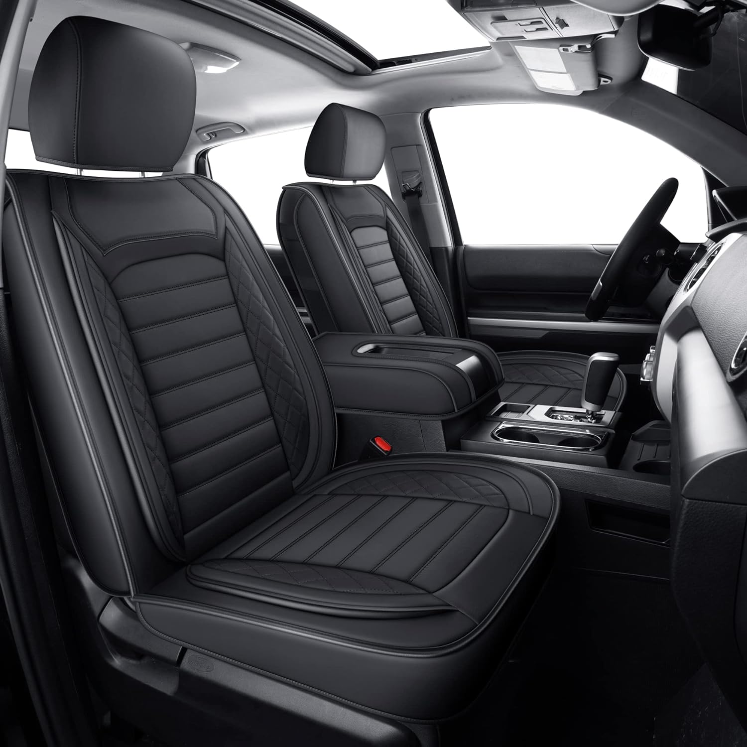 LUCKYMAN CLUB Tundra Seat Covers, Fit for 2014-2025 Tundra Crew Cab CrewMax Double Cab Regular Cab Pickup Trucks with Water Proof Faux Leather