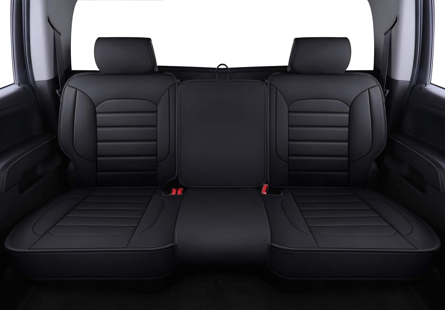 LUCKYMAN CLUB Silverado-Sitzbezüge passend für 2007–2024 Chevy Silverado Sierra 1500/2500 HD / 3500 HD Crew, Double, Extended Cab mit wasserdichtem Kunstleder 