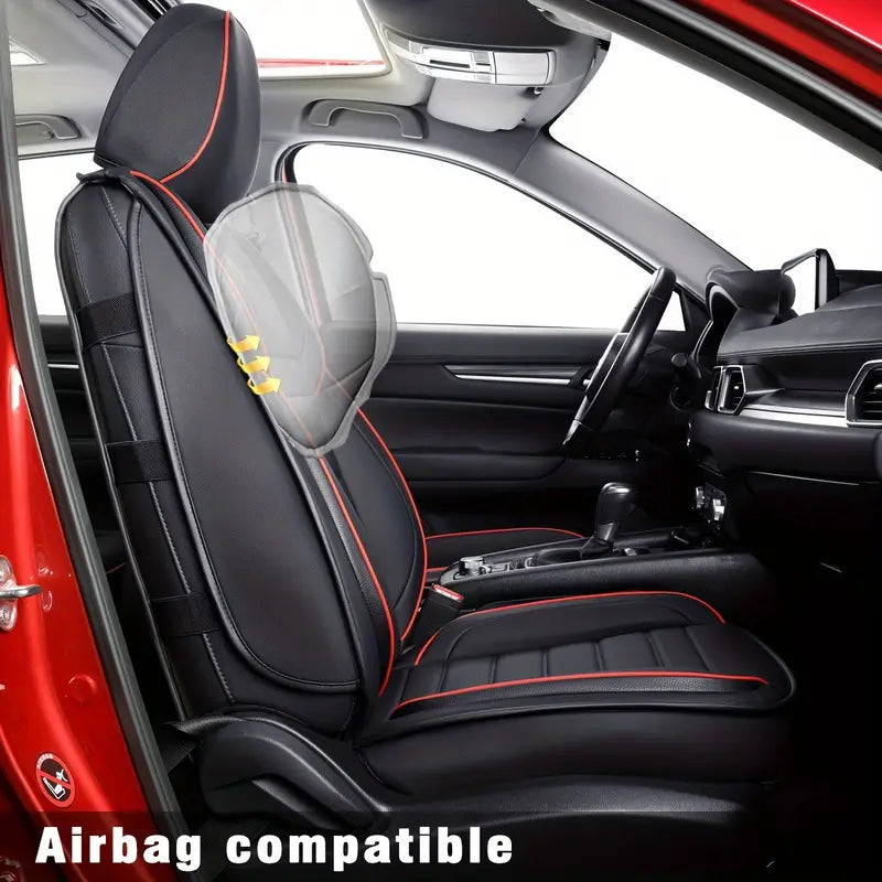 LUCKYMAN CLUB Mazda CX-5  Synthetic Leather Car Seat Cushion Protective Cover For 2016 2017 2018 2019 2020 2021 2022 2023 2024 2025