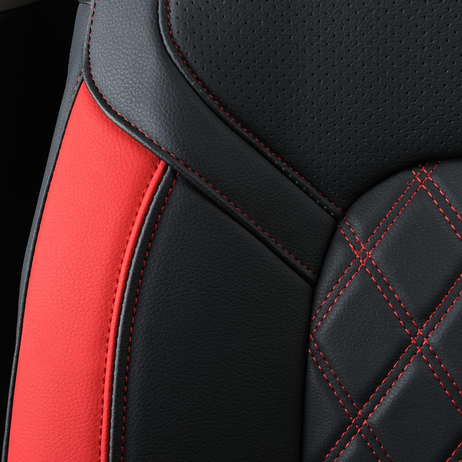 LUCKYMANCLUB Ram 1500Seat Covers,2011-2025,1500/2500/3500Crew Cab Waterproof Seat Covers FullSet, Custom Fit Ram Bighorn Laramie Limited Rebel Longhorn Pickup with 4/6 Split Rear Seat