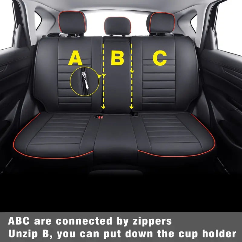 LUCKYMAN CLUB Mazda CX-5  Synthetic Leather Car Seat Cushion Protective Cover For 2016 2017 2018 2019 2020 2021 2022 2023 2024 2025