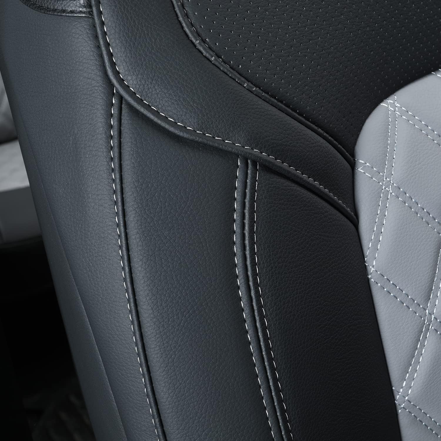 LUCKYMANCLUB Ram 1500Seat Covers,2011-2025,1500/2500/3500Crew Cab Waterproof Seat Covers FullSet, Custom Fit Ram Bighorn Laramie Limited Rebel Longhorn Pickup with 4/6 Split Rear Seat